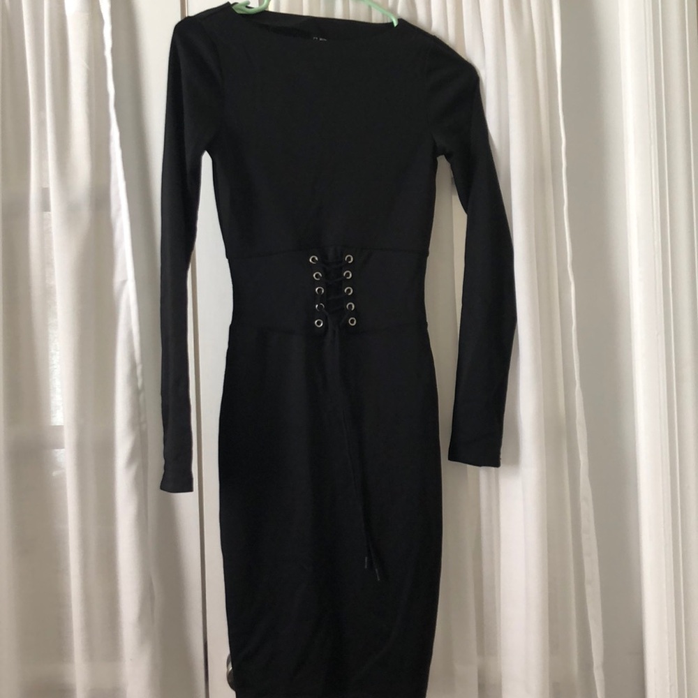 Never worn tight black corset dress